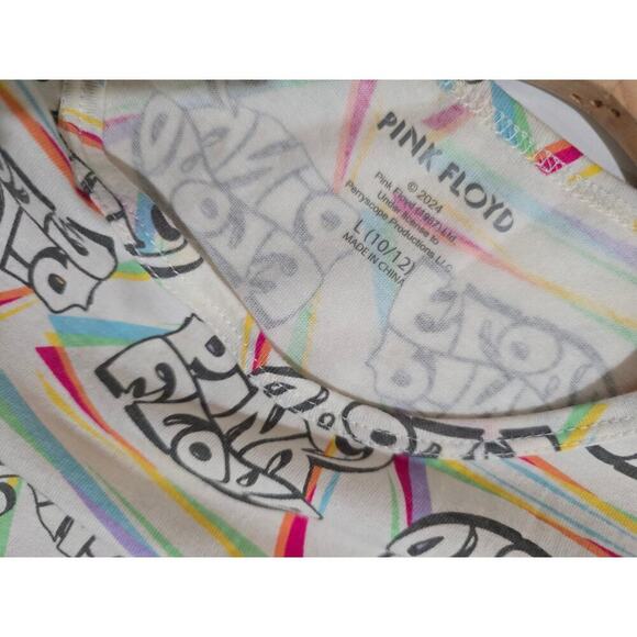 Pink Floyd Girls’ Graphic Rainbow Logo Dress Large, Cotton Polyester Gently Used - Picture 5 of 7